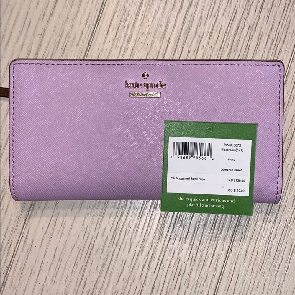Kate spade Stacy wallet in lilac